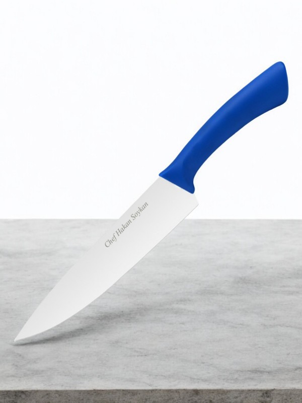 Badesign Şef Bıçağı 21cm (Mavi) İsme Özel Badesign Şef Bıçağı 21cm (Mavi) İsme Özel