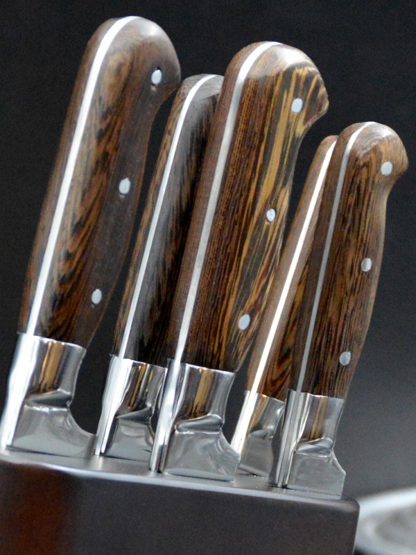 Bıçak Seti Ahşap Kütüklü 5'li Premium Bıçak Seti Ahşap Kütüklü 5'li Premium