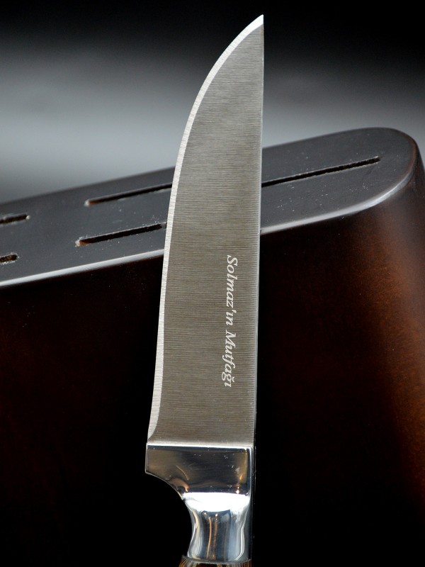 Bıçak Seti Ahşap Kütüklü 5'li Premium Bıçak Seti Ahşap Kütüklü 5'li Premium