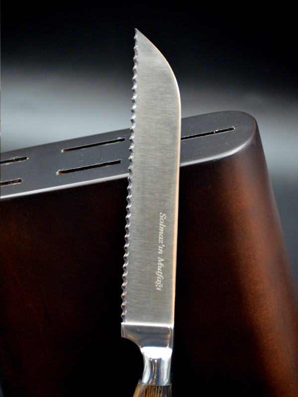 Bıçak Seti Ahşap Kütüklü 5'li Premium Bıçak Seti Ahşap Kütüklü 5'li Premium