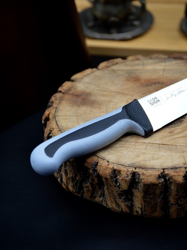 Kasap / Et Bıçağı Renkli Kaydırmaz Sap 20.5 cm İsme Özel (Gri) Kasap / Et Bıçağı Renkli Kaydırmaz Sap 20.5 cm İsme Özel (Gri)