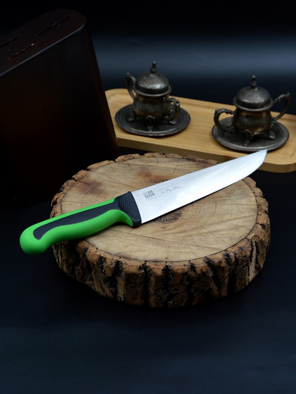 Kasap / Et Bıçağı Renkli Kaydırmaz Sap 20.5 cm İsme Özel (Yeşil) Kasap / Et Bıçağı Renkli Kaydırmaz Sap 20.5 cm İsme Özel (Yeşil)