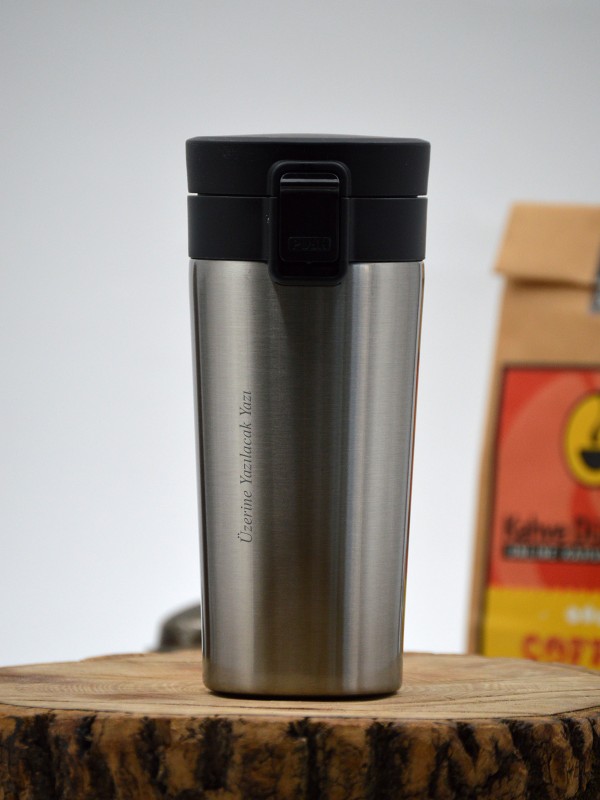 Süzgeçli Termos Paslanmaz Çelik İsme Özel Baskılı Krom Süzgeçli Termos Paslanmaz Çelik İsme Özel Baskılı Krom