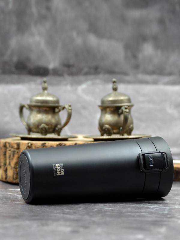 Süzgeçli Termos Paslanmaz Çelik İsme Özel Baskılı Siyah Süzgeçli Termos Paslanmaz Çelik İsme Özel Baskılı Siyah